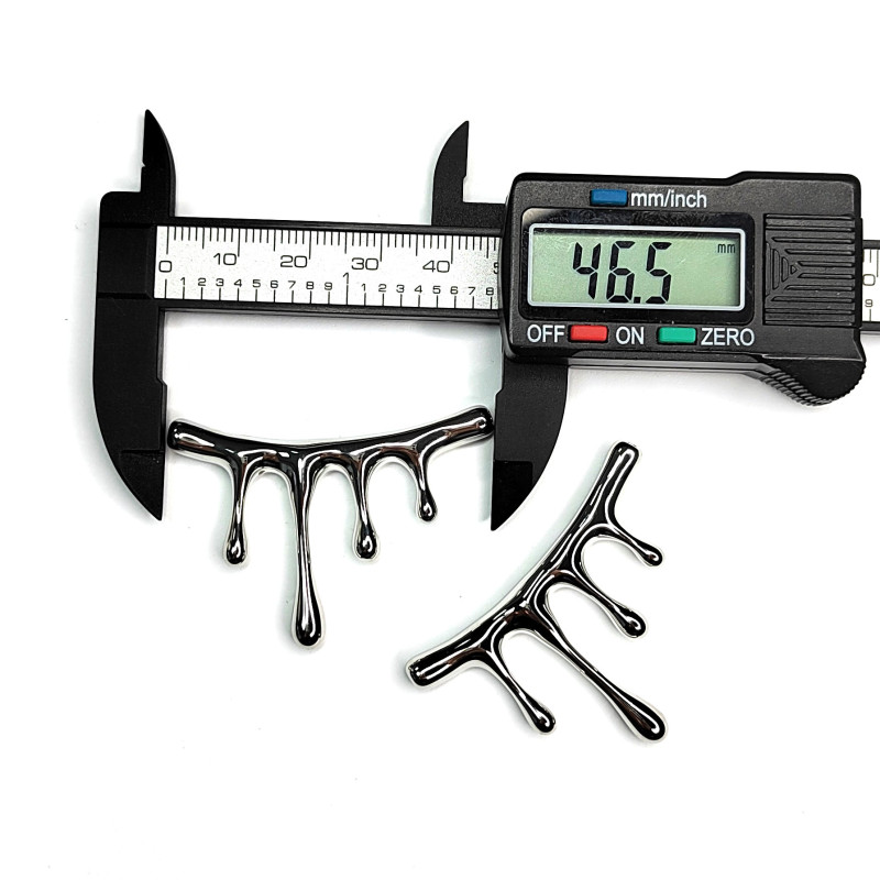 Подвеска крупная 46х34 мм, покрытие Родий, штука