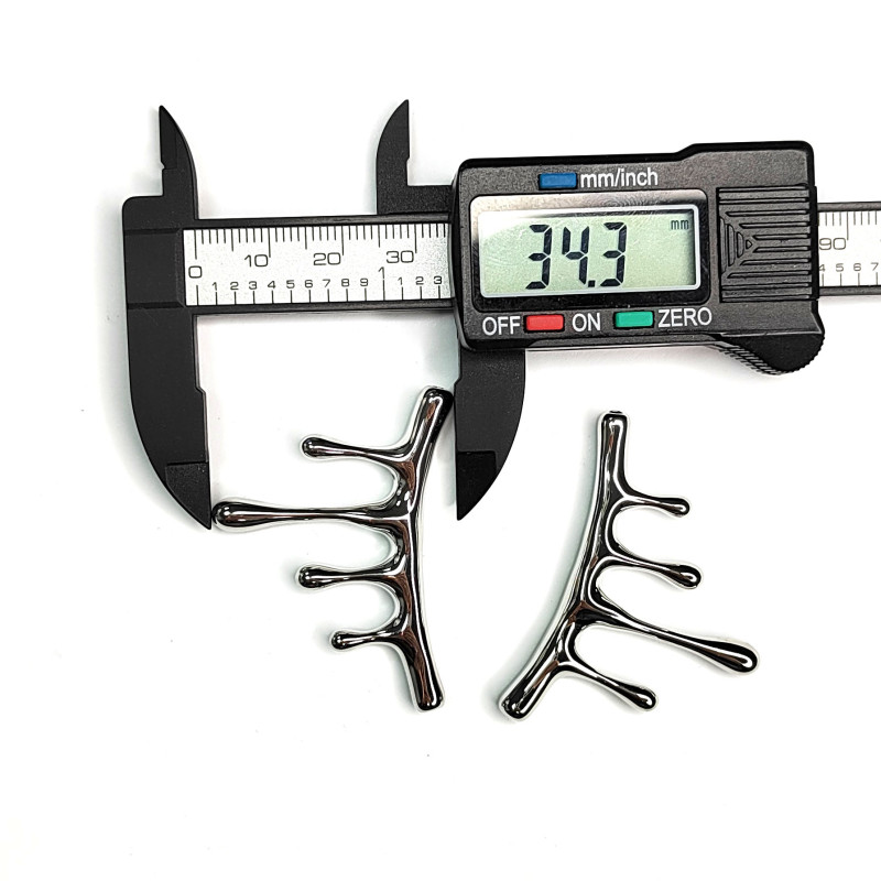 Подвеска крупная 46х34 мм, покрытие Родий, штука