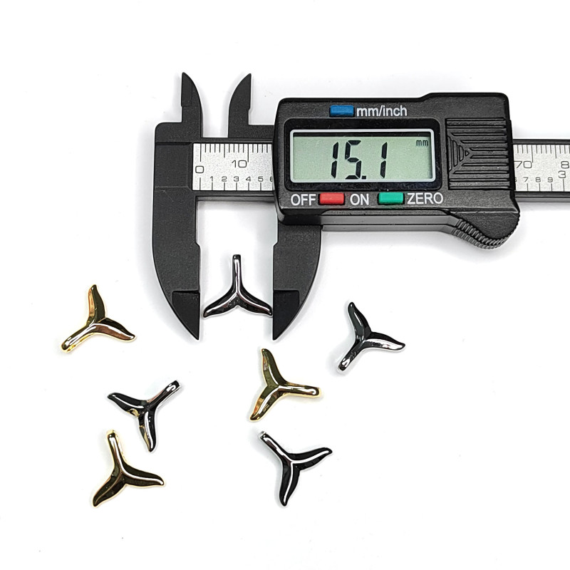 Хвост кита подвеска металлическая 15х13 мм, штука