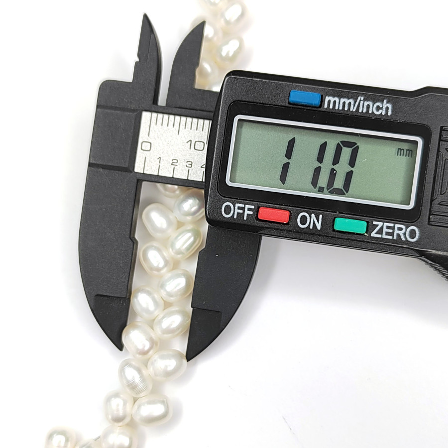 Жемчуг натуральный 6х5 мм Колосок, культивированный, НИТЬ 39 см