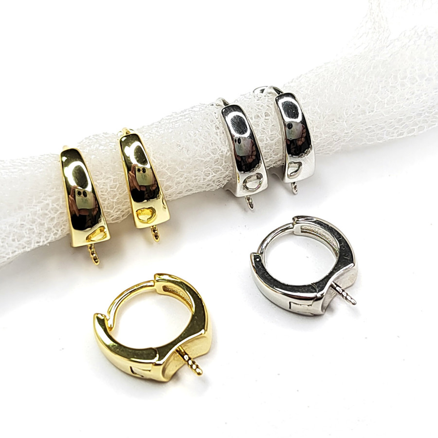 Швензы под вклейку 12 мм, застёжка конго, пара