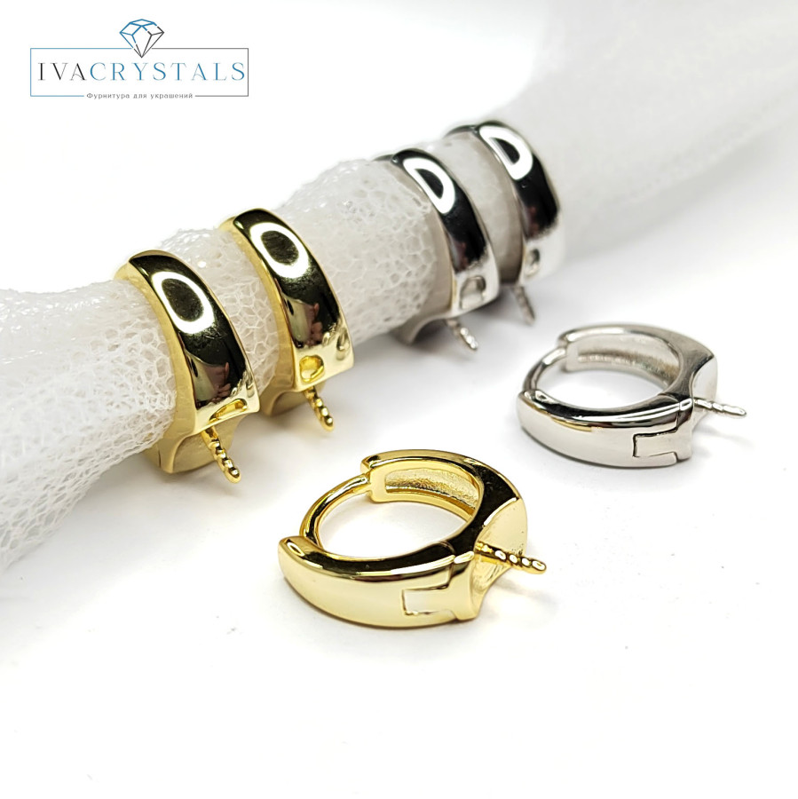 Швензы под вклейку 12 мм, застёжка конго, пара