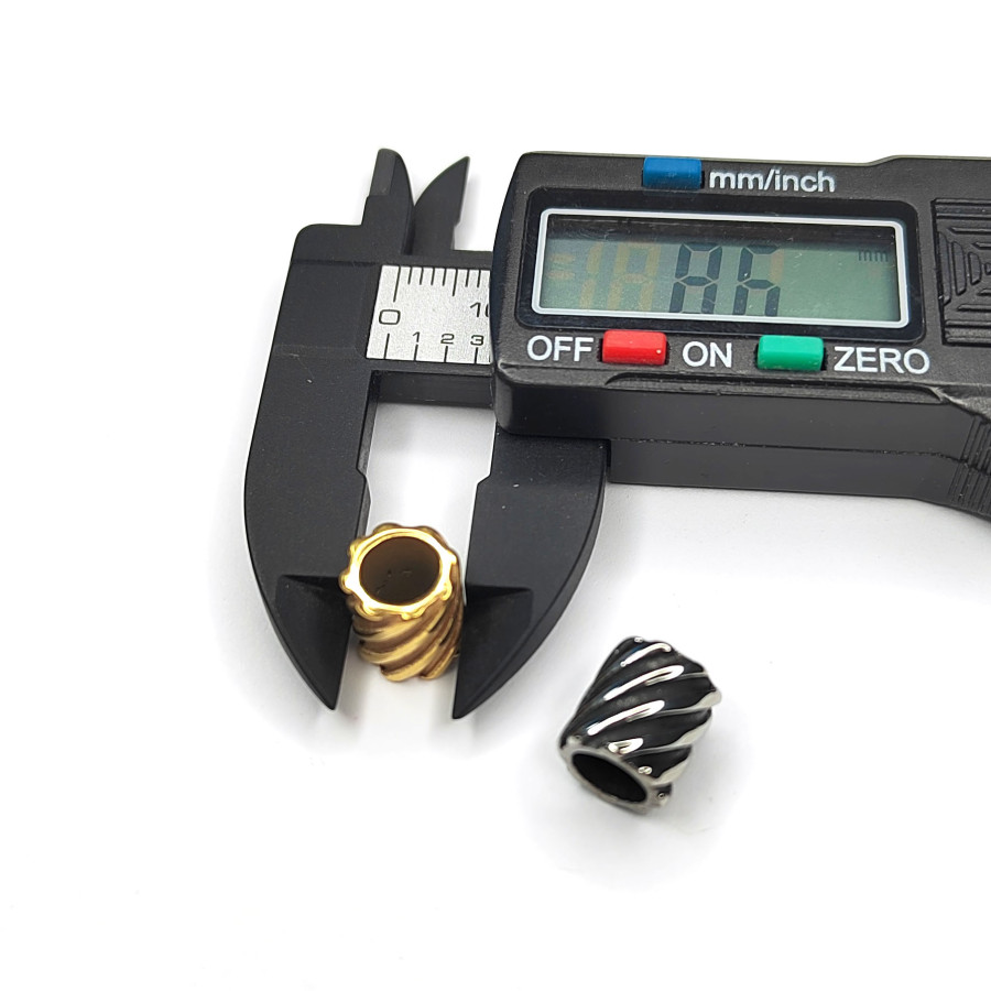 Бусина 10х8,6 мммм разделительная из нержавеющей стали, штука