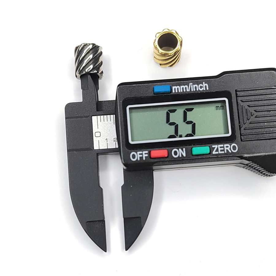 Бусина 10х8,6 мммм разделительная из нержавеющей стали, штука