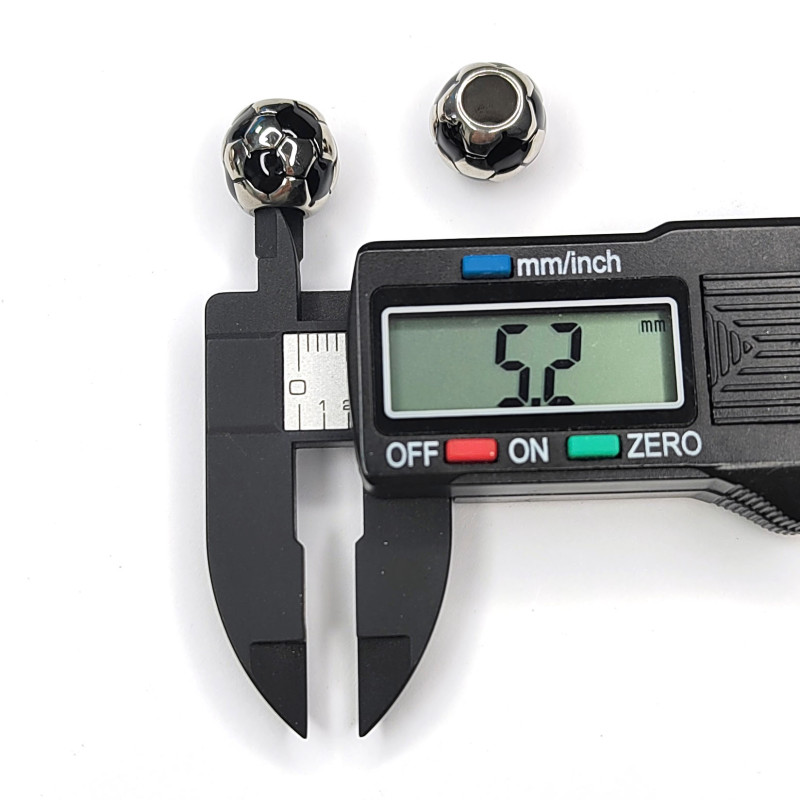 Бусина из нержавеющей стали, футбольный мяч 12 мм, штука