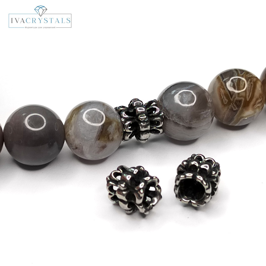 Бусина из нержавеющей стали 9 мм, штука