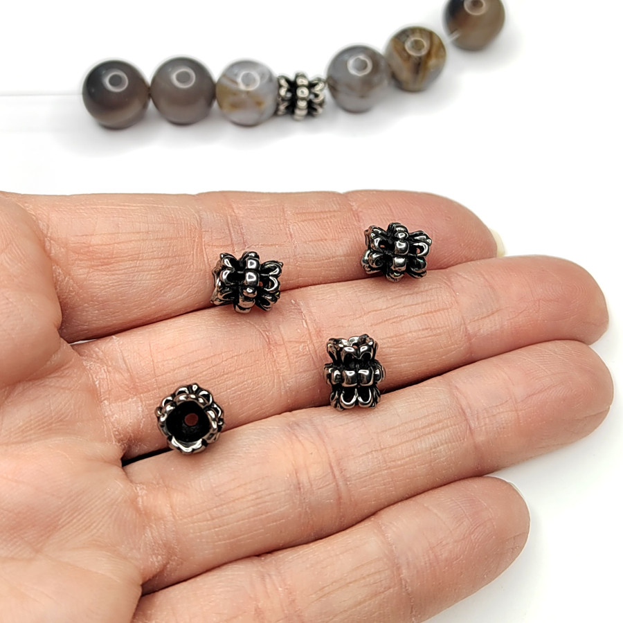 Бусина из нержавеющей стали 9 мм, штука