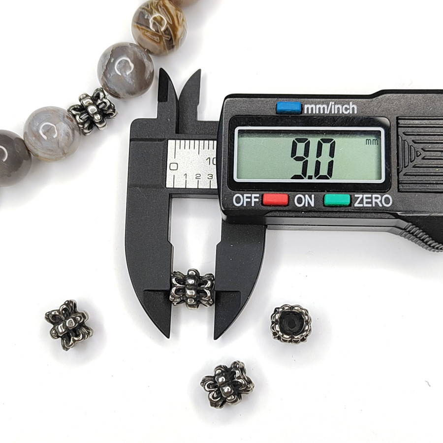 Бусина из нержавеющей стали 9 мм, штука