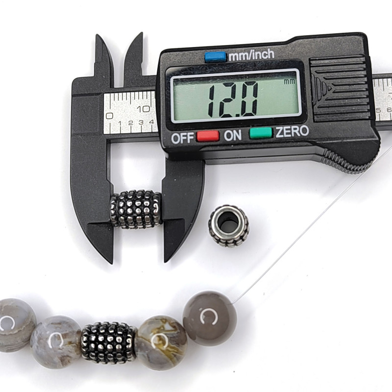 Бусина из нержавеющей стали 12х9,5 мм, штука