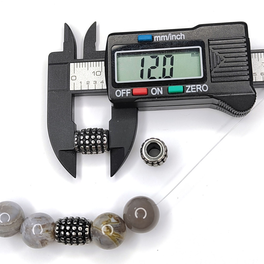 Бусина из нержавеющей стали 12х9,5 мм, штука