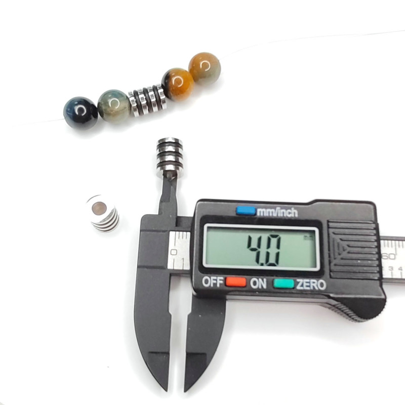 Бусина из нержавеющей стали 10х8 мм, штука