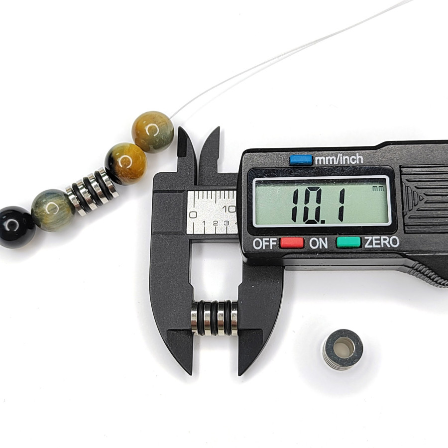 Бусина из нержавеющей стали 10х8 мм, штука