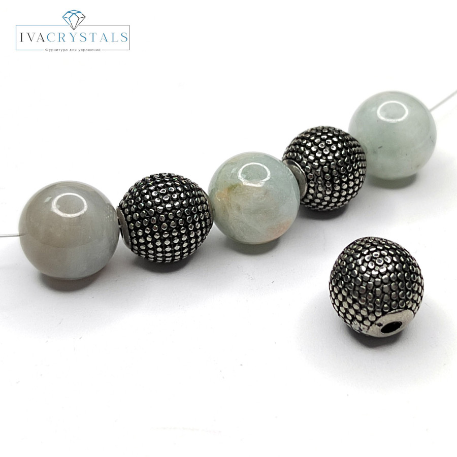 Бусина из нержавеющей стали 9,4 мм, штука