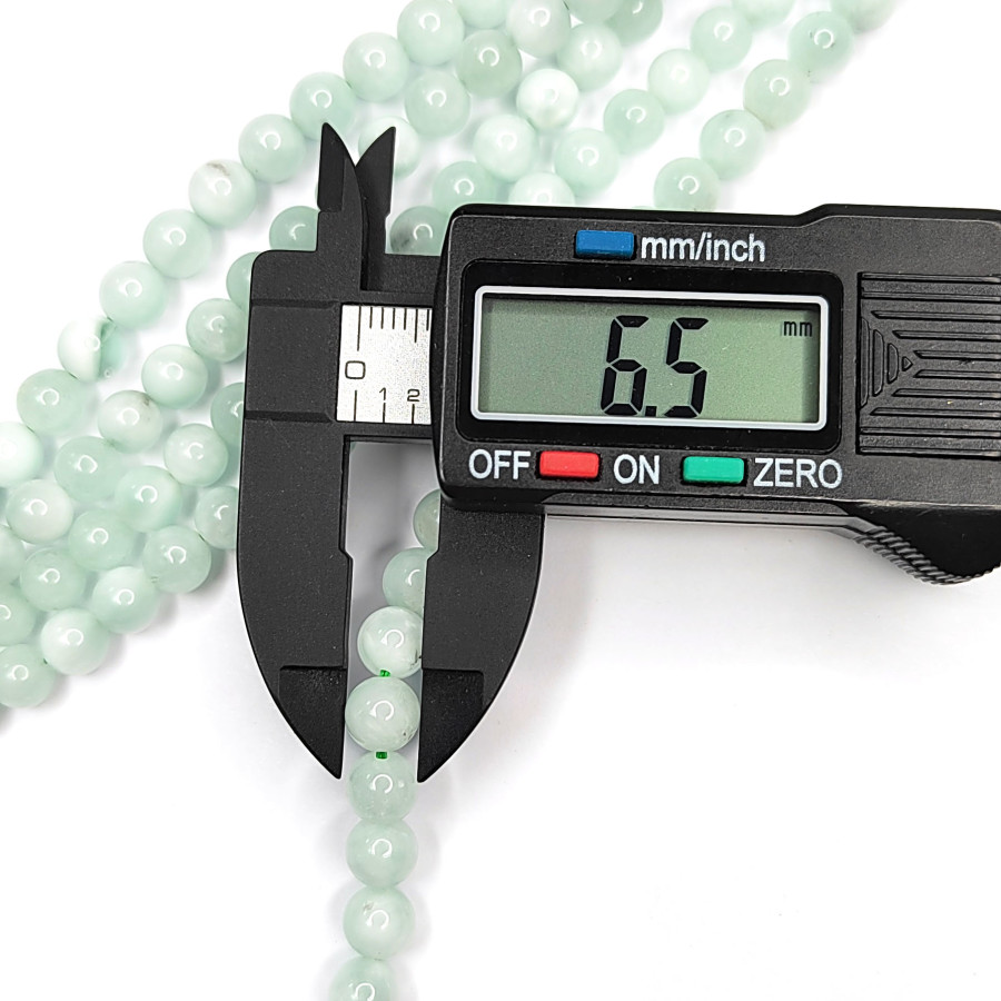 Ангелит натуральный 6,5 мм, нить 38,5 см