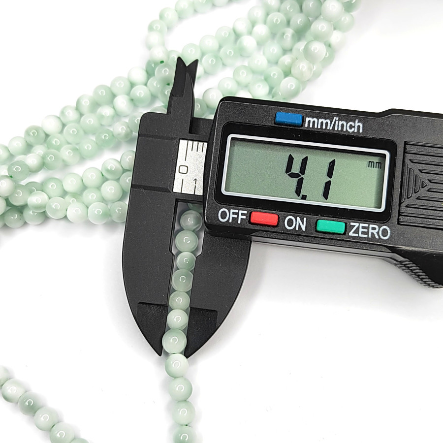 Ангелит натуральный 4 мм, нить 40 см