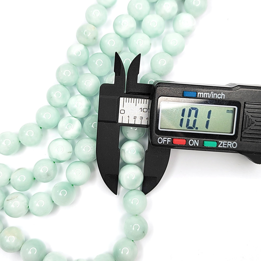 Ангелит натуральный 10 мм, нить 38 см