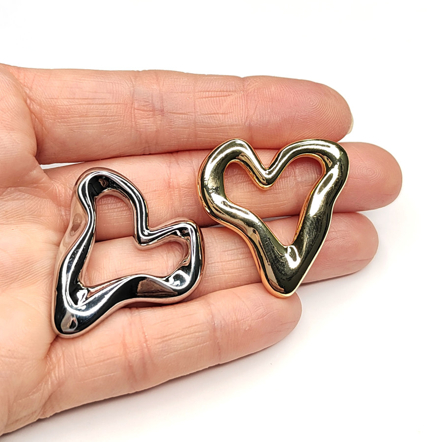 Крупный коннектор Сердце 34 мм, штука