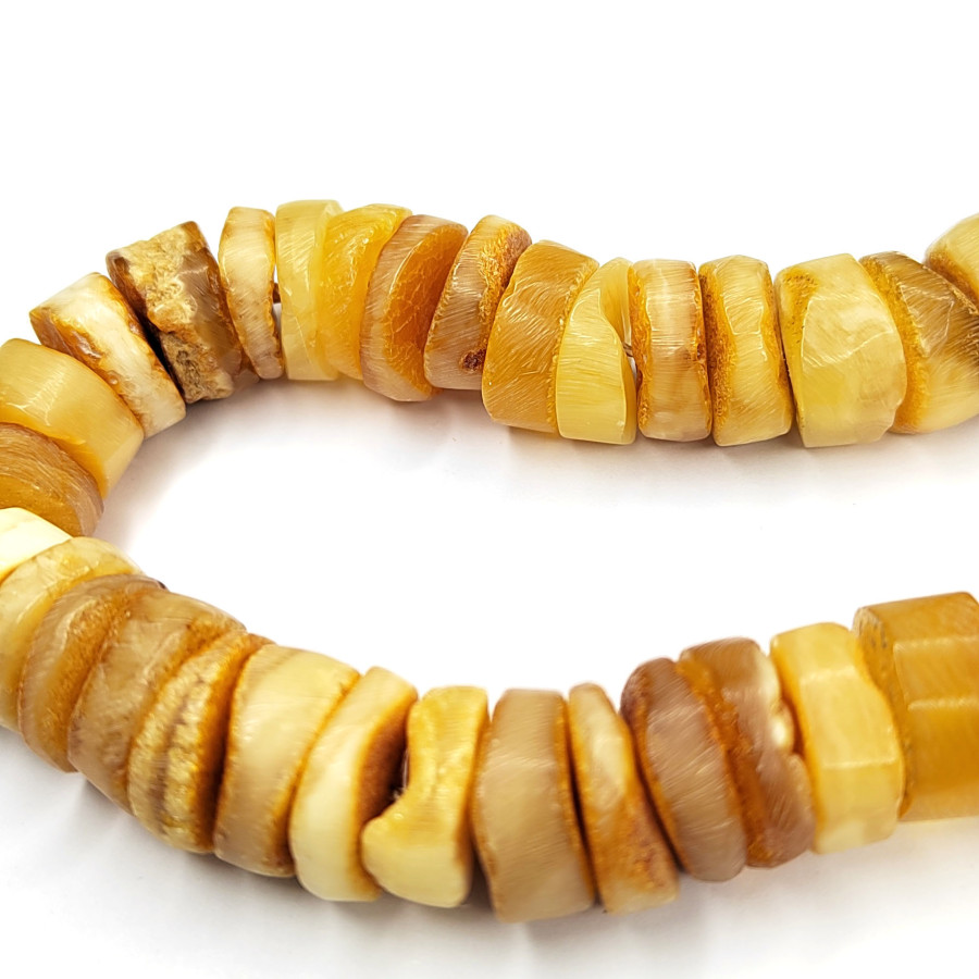 Янтарь природный натуральный форма бусины рондель 13х4,5 мм, штука