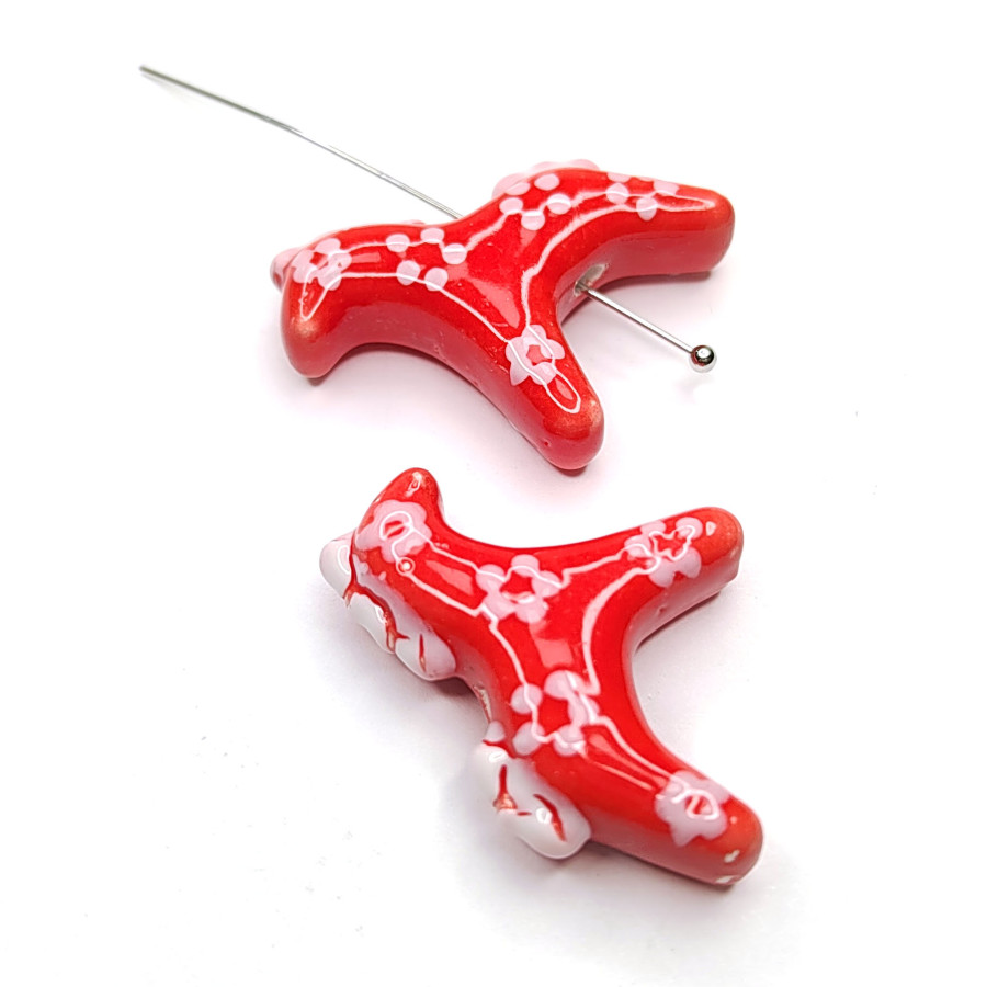 Лошадка керамическая 31х24 мм Гжель, ШТУКА