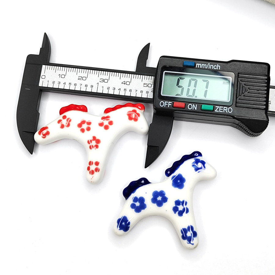 Лошадка керамическая 50х41 мм Гжель, ШТУКА