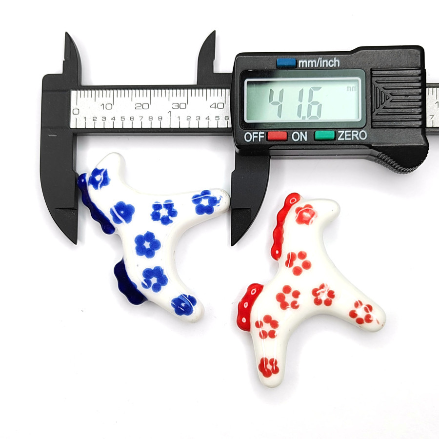 Лошадка керамическая 50х41 мм Гжель, ШТУКА